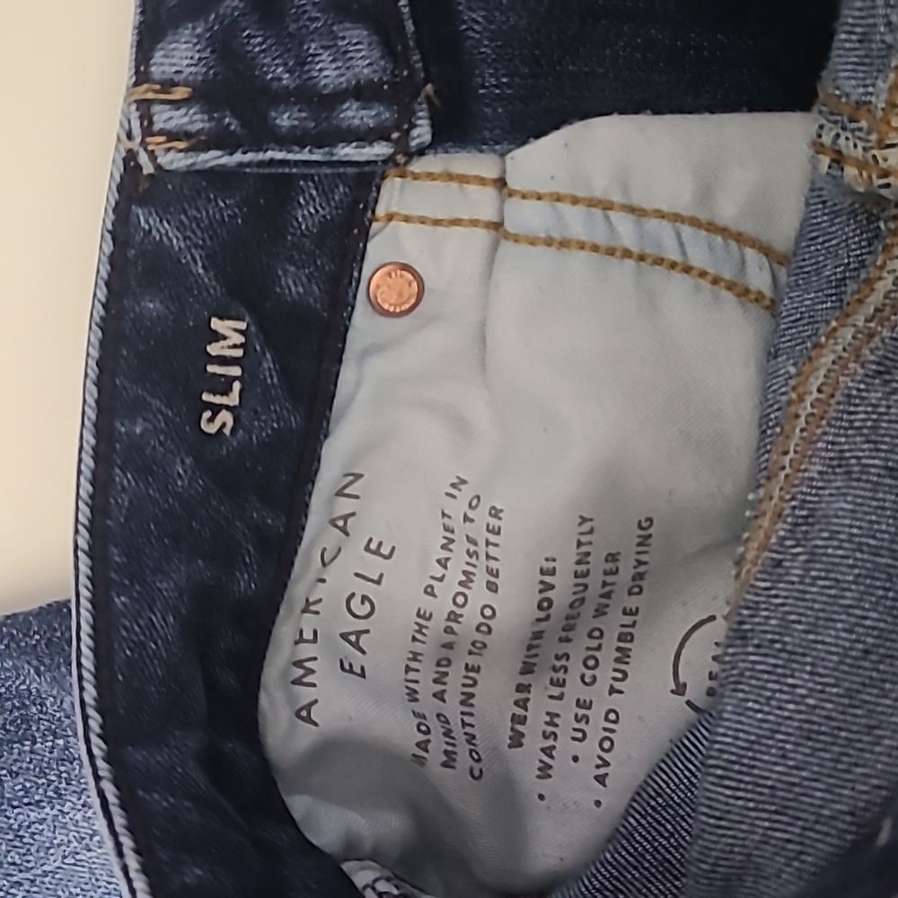 American Eagle Outfitters Women Jeans 26x28 Blue Slim Airflex+Temp Tech Skinny - Picture 4 of 11